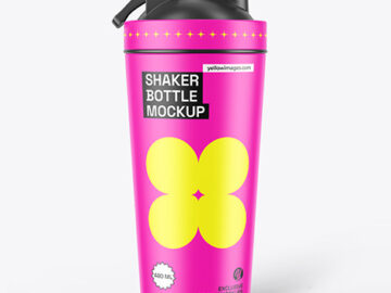 Matte Shaker Bottle Mockup