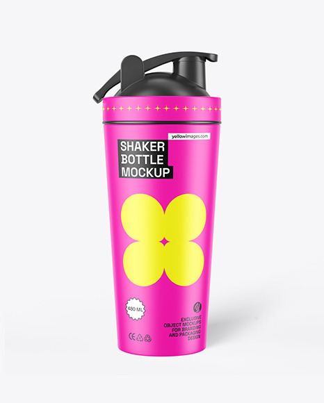 Matte Shaker Bottle Mockup