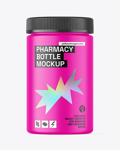 300ml Matte Pharmacy Jar Mockup