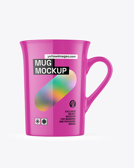 Glossy Ceramic Mug Mockup