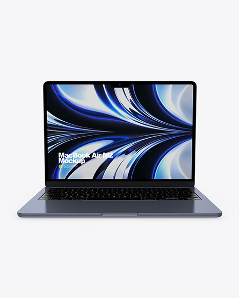 MacBook Air M2 Midnight Mockup