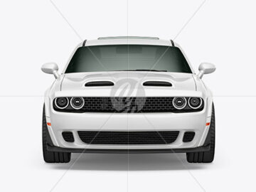 Muscle Car Mockup - Front View