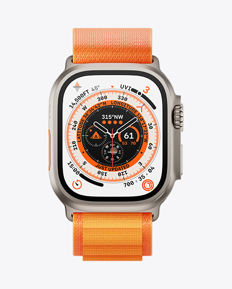 Apple Watch Ultra Frontal Mockup
