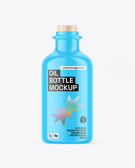 Glossy Oil Bottle Mockup