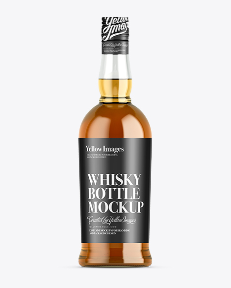 Glass Whisky Bottle Mockup
