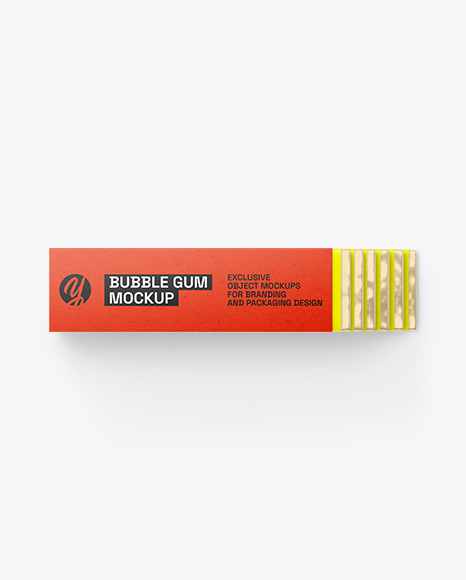 Chewing Gum Kraft Packaging Mockup