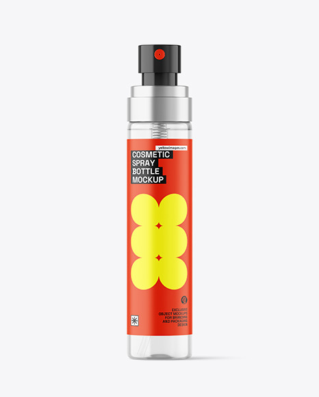 Clear Cosmetic Spray Bottle Mockup