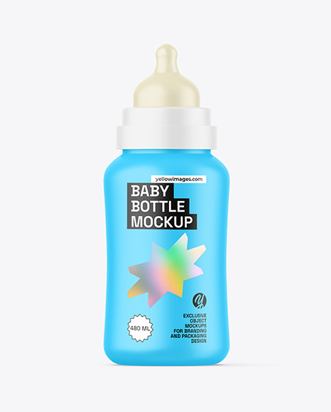 Matte Baby Bottle Mockup