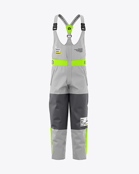 Work Overalls Mockup - Front View