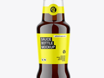 Soy Sauce Glass Bottle Mockup