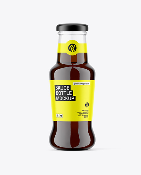 Soy Sauce Glass Bottle Mockup