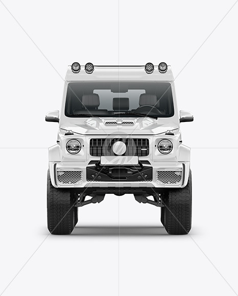 Pickup Off-Road Truck Mockup - Front View