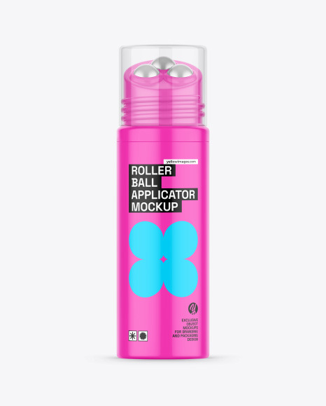 Cosmetic Bottle w/ Roller Ball Applicator Mockup