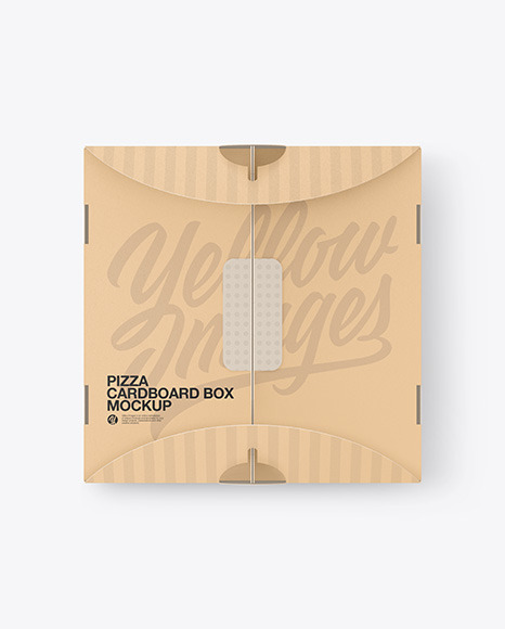 Kraft Pizza Box w/ Handle Mockup