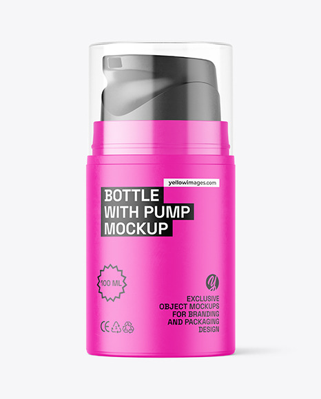 Matte Airless Bottle Mockup