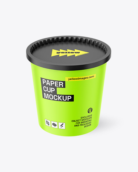 Matte Paper Cup Mockup