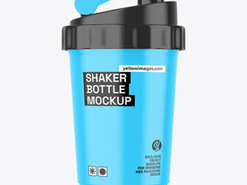 Glossy Shaker Bottle Mockup