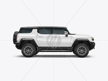 Electric Off-Road SUV Mockup - Side View