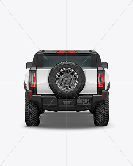 Electric Off-Road SUV Mockup - Back View