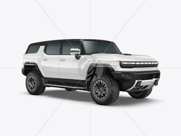 Electric Off-Road SUV Mockup - Half Side View