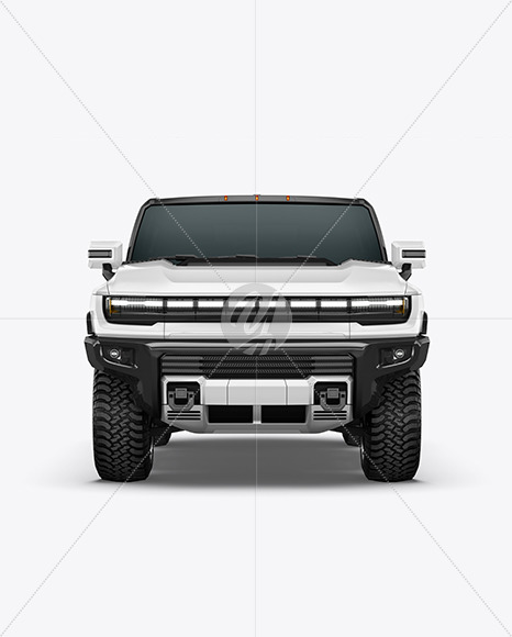 Electric Off-Road SUV Mockup - Front View