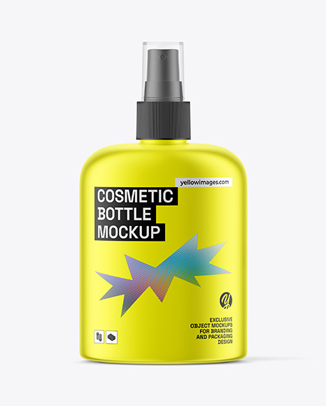 Metallic Cosmetic Spray Bottle Mockup
