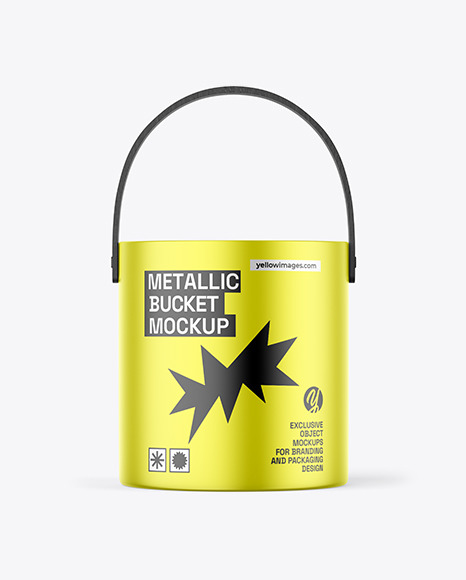 Metallic Bucket Mockup