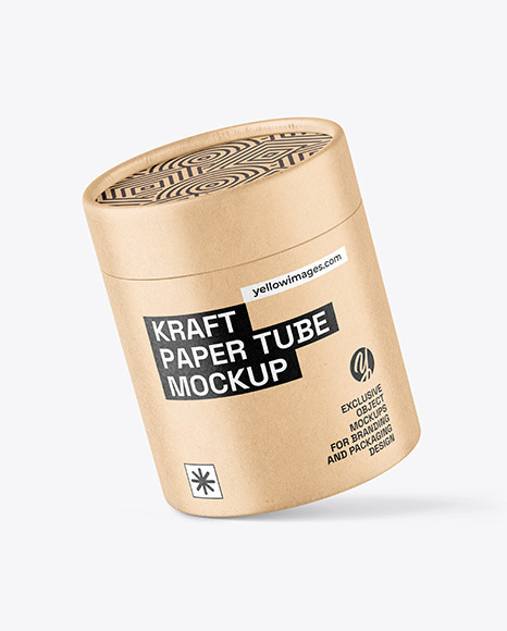 Kraft Paper Tube Mockup