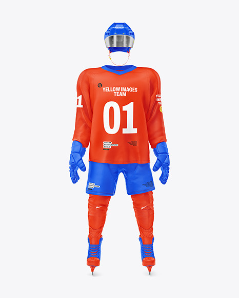 Hockey Uniform Kit Mockup – Front View