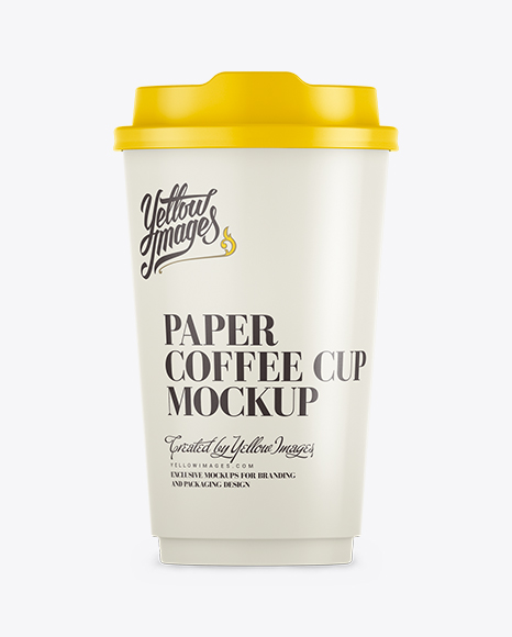16oz Single Wall Paper Coffee Cup Mockup