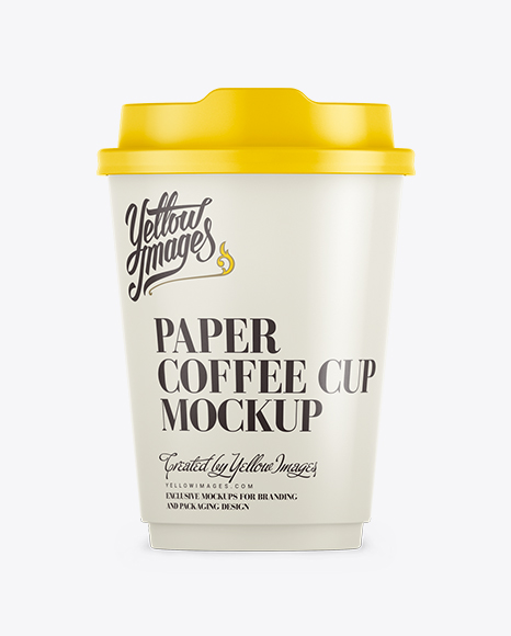 12oz Single Wall Paper Coffee Cup Mockup