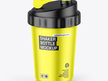 Metallized Shaker Bottle Mockup