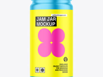 Metallized Jam Jar Mockup