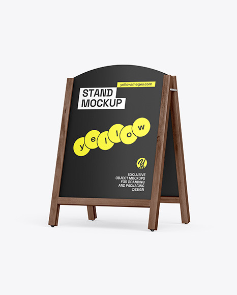Wooden Stand Mockup