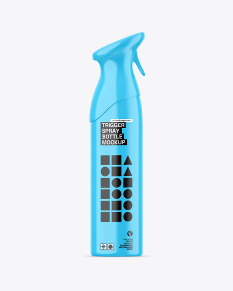 Glossy Trigger Spray Bottle Mockup