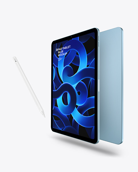 Two iPad Air 5 Blue