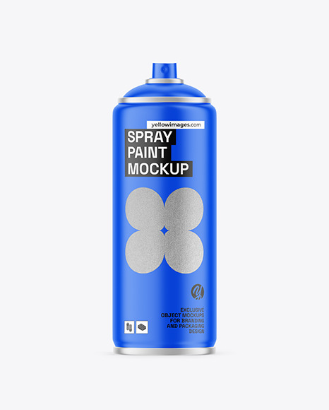 Matte Paint Spray Bottle Mockup