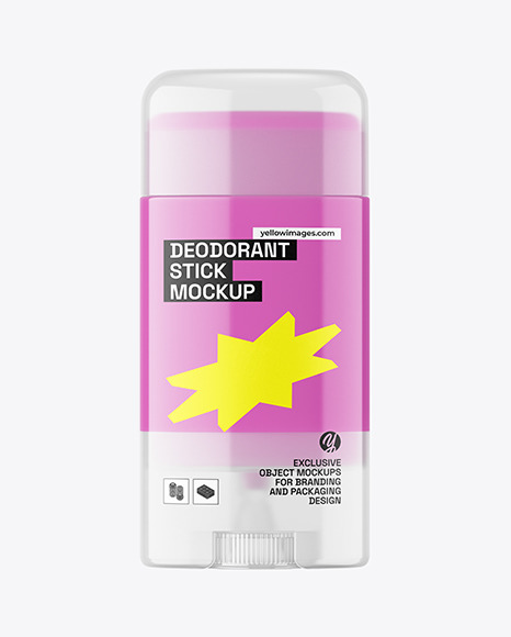 Transparent Deodorant Stick Mockup