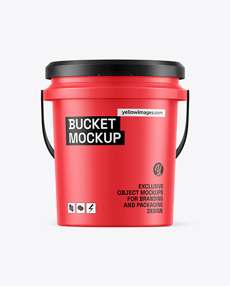 5 Gallon Matte Bucket Mockup