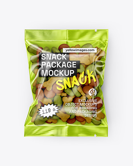 Plastic Bag with Pet Food Mockup