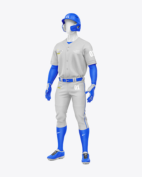 Baseball Uniform Mockup – Half Side View