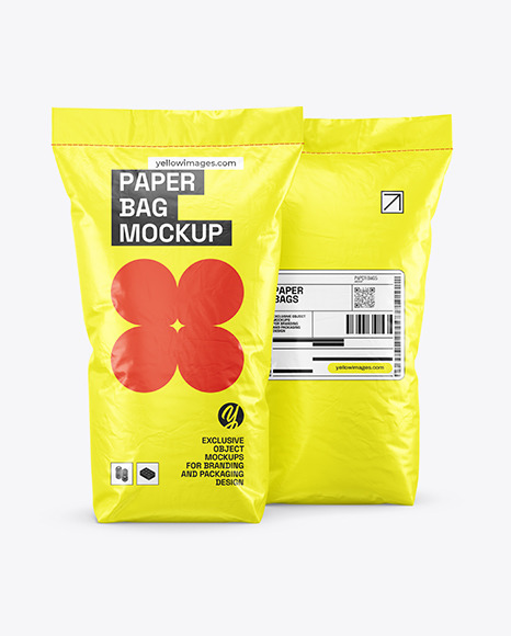 Two Paper Bags Mockup