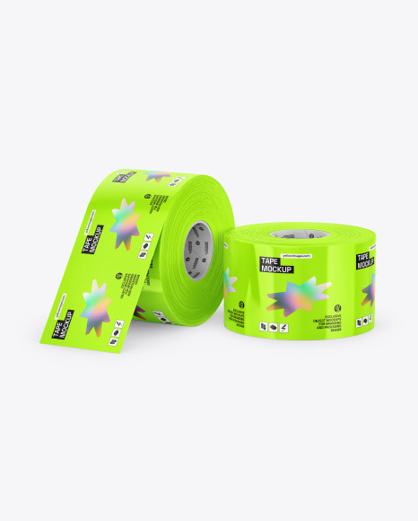 Glossy Duct Tapes Mockup