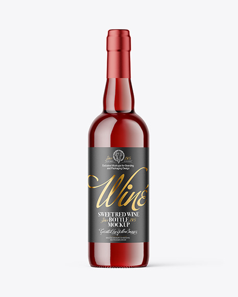Clear Glass Red Wine Mockup