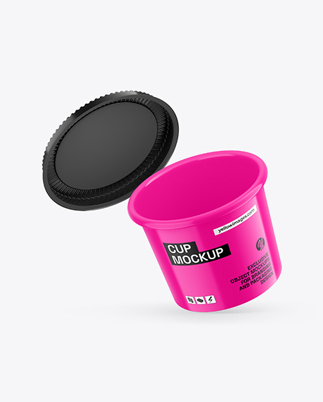 Opened Glossy Cup Mockup