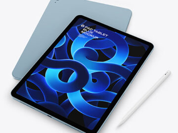 Two iPad Air 5 Blue
