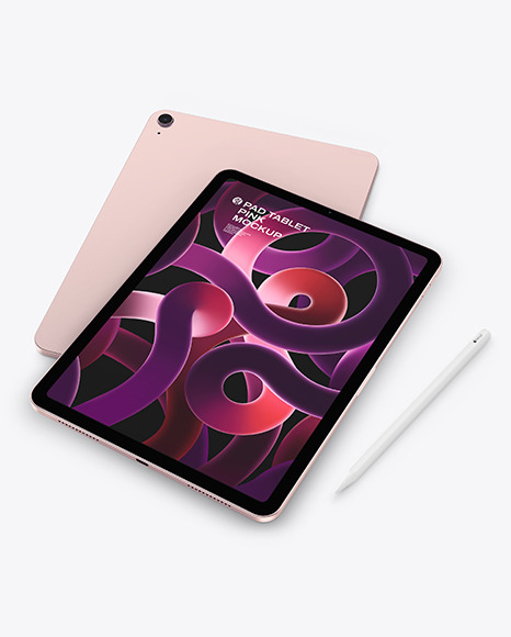 Two iPad Air 5 Pink