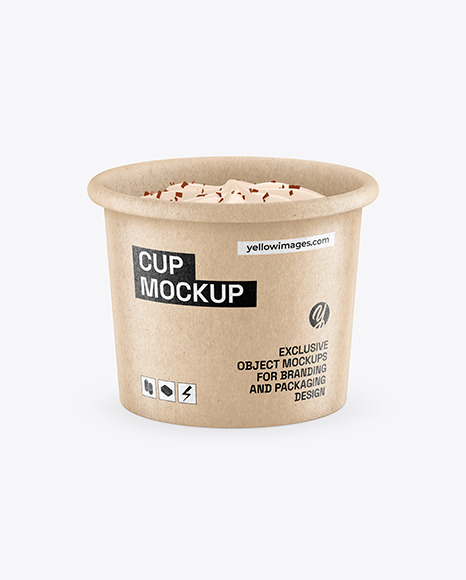 Kraft  Ice Cream Cup Mockup