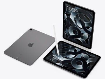 Three iPad Air 5 Space Gray