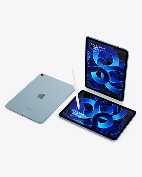 Three  iPad Air 5 Blue